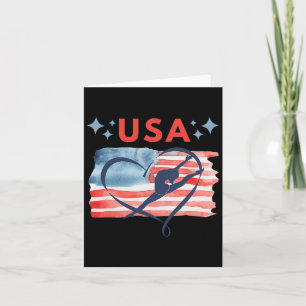 Carte Conception Patriotique American Flag Gymnastique p
