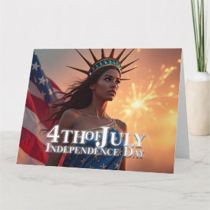 Carte Conception splendide du 4 juillet - Feux d'artific