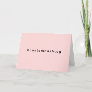 Carte Conception tendance de hashtag rose moderne