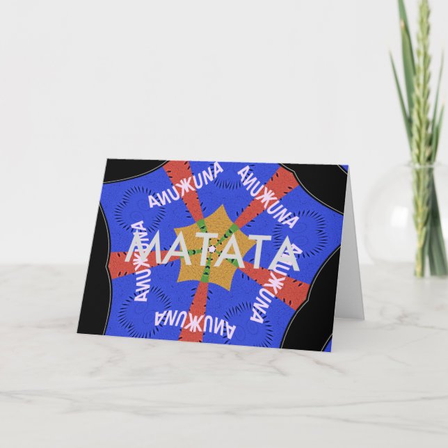 Carte Conception Tribale Africaine : Hakuna Matata (Devant)