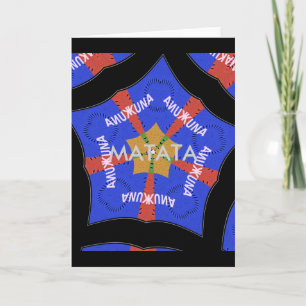 Carte Conception Tribale Africaine : Hakuna Matata