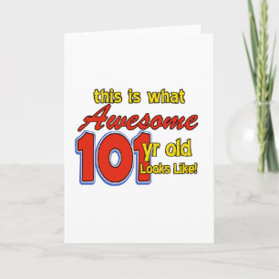 CARTE CONCEPTIONS D'ANNIVERSAIRE DE 101 ANNÉES