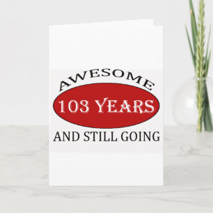 Carte conceptions d'anniversaire de 103 années