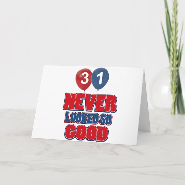 Carte conceptions d'anniversaire de 31 ans (Devant)