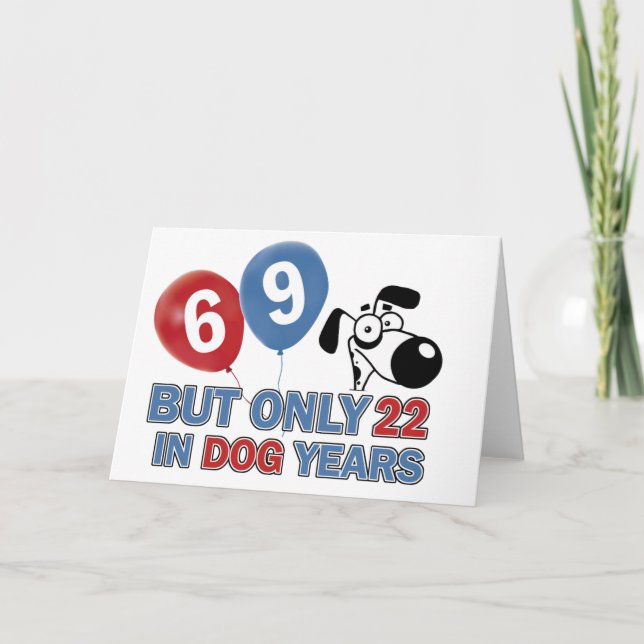 Carte conceptions d'anniversaire de 69 années (Devant)