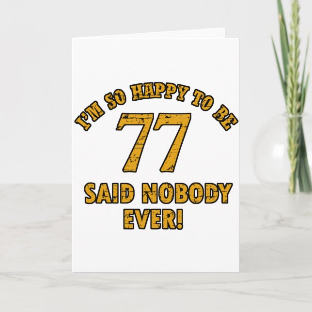 Carte conceptions d'anniversaire de 77 années (Devant)