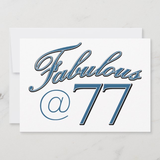 Carte conceptions d'anniversaire de 77 ans (Devant)