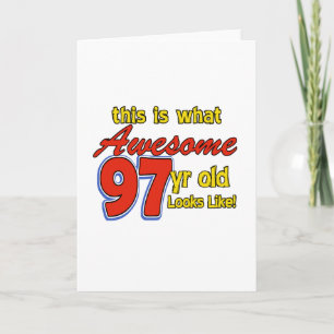 CARTE CONCEPTIONS D'ANNIVERSAIRE DE 97 ANNÉES