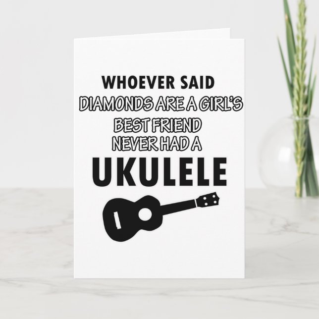 Carte Conceptions d'instrument de musique d'ukulélé (Devant)