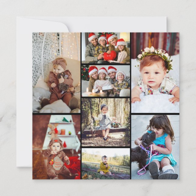 Carte Concevez Votre Propre Collage de 8 Photos (Devant)