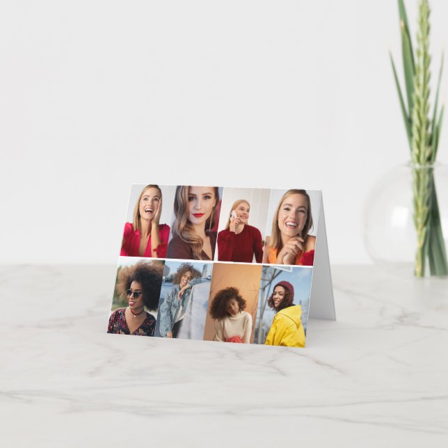 Carte Concevez Votre Propre Collage de 8 Photos (Devant)