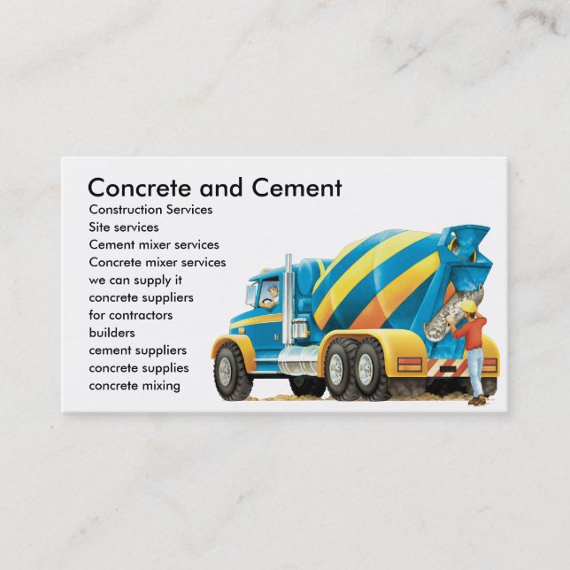 Carte concrète faite sur commande d'entreprise de (Devant)