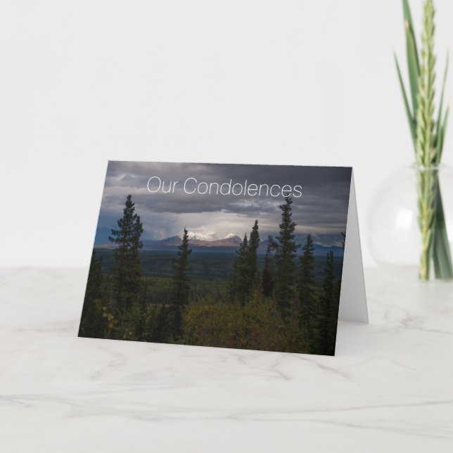 Carte Condoléances Dans Votre Temps De Douleur Sympathie (Devant)