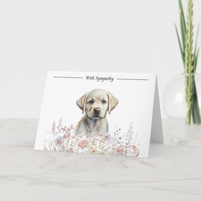 Carte Condoléances de perte de chien animal de compagnie (Devant)