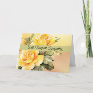 Carte Condoléances des Roses de groupe
