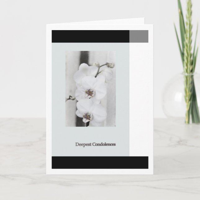 Carte Condoléances les plus sincères (Devant)