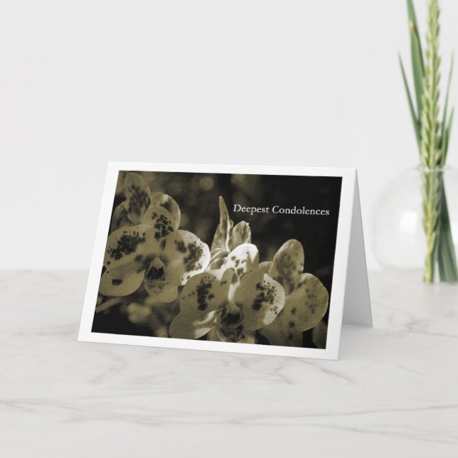Carte Condoléances les plus sincères (Devant)