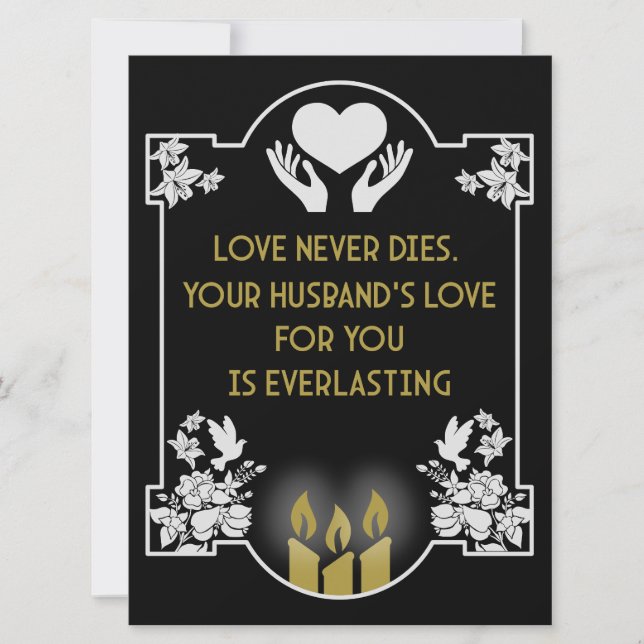 Carte Condoléances Message au mari (Devant)