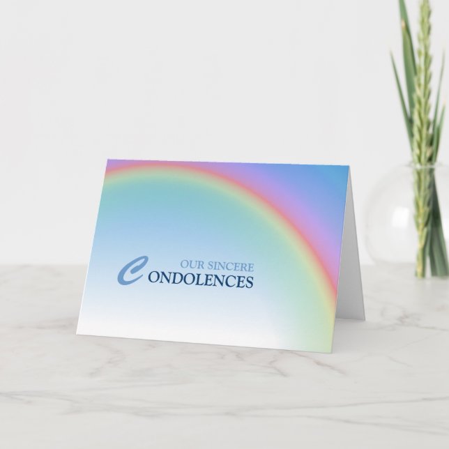 Carte Condolence arc-en-ciel (Devant)