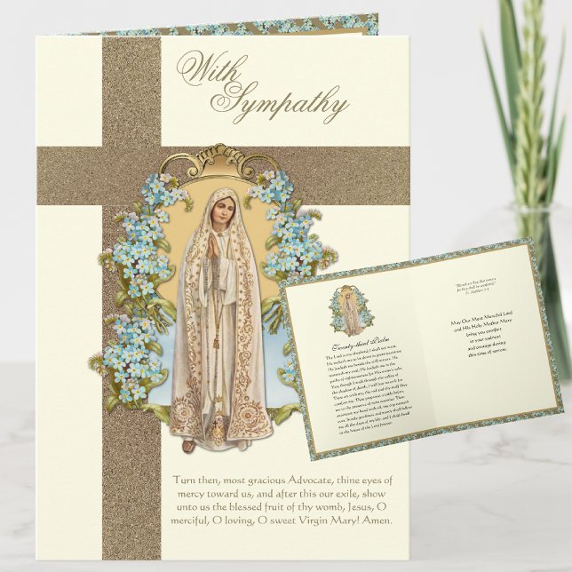 Carte Condolence de sympathie catholique Vierge Marie (Créateur téléchargé)