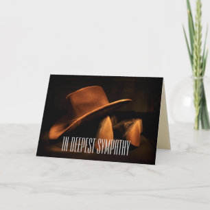 Carte Condolence des Casquettes et des bottes de cowboy