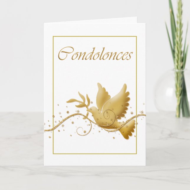 Carte Condolence funéraire deuil (Devant)