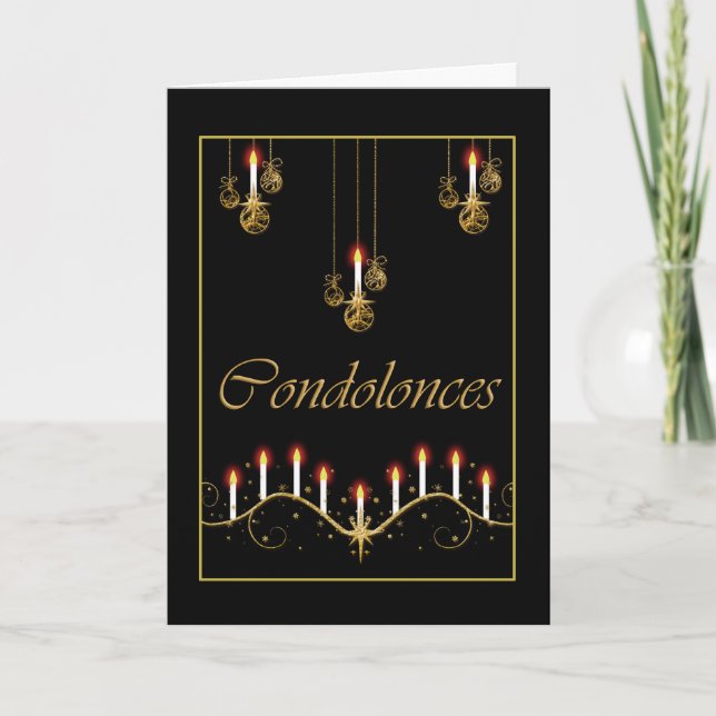 Carte Condolence funéraire deuil (Devant)