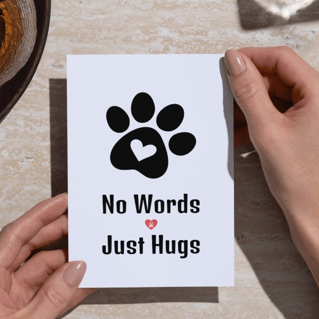 Carte Condolence imprimable pour ami, animal de co (Printable Pet Sympathy Card for Friend, Pet Loss Condolence Grieving Card, Pet Bereavement)