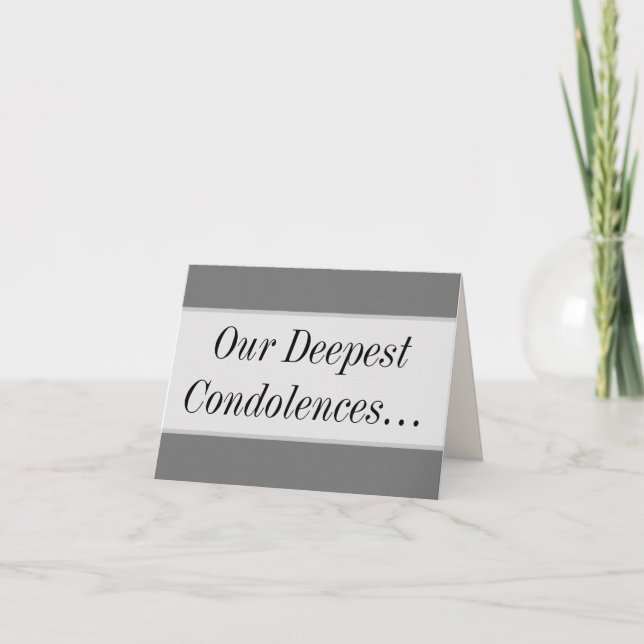Carte Condolences ordinaires (Devant)