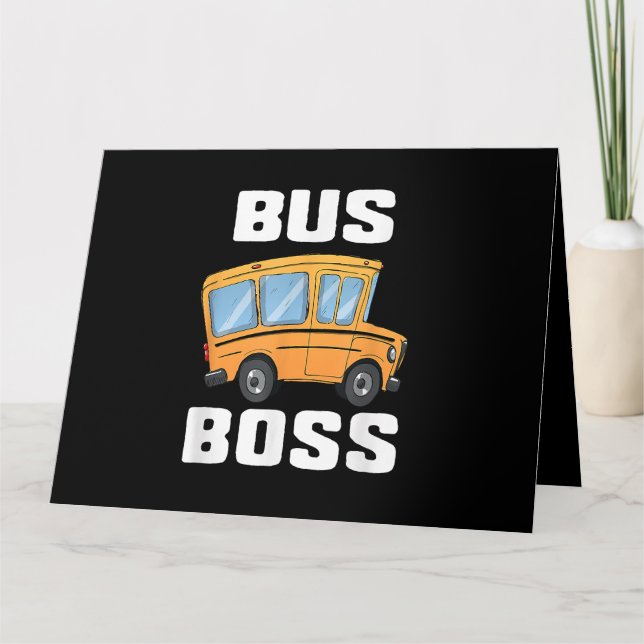 Carte Conducteur de Bus Scolaire Drôle Patron de Bus (Devant)