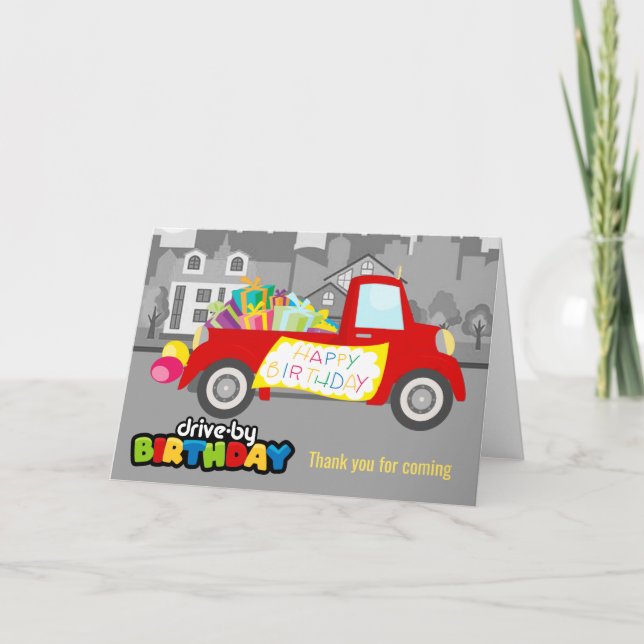 Carte Conduite par fête d'anniversaire (Devant)