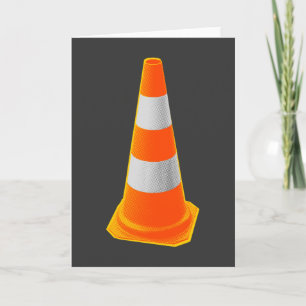 Carte Cône de signalisation avec bandes grises