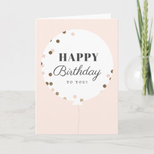 Carte Confetti Balloon heureux anniversaire salutation