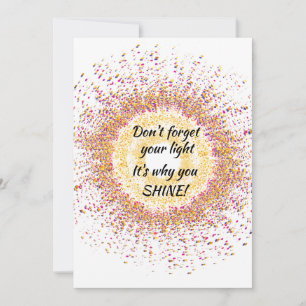 Carte Confetti coloré C'est pourquoi vous SHINE Card