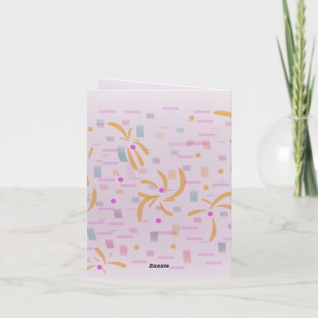 Carte Confetti écrire votre propre message (Dos)