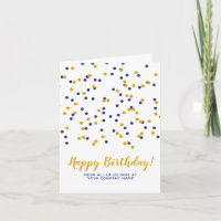 Confetti Jaune Bleu Personnalisé SVG Joyeux annive