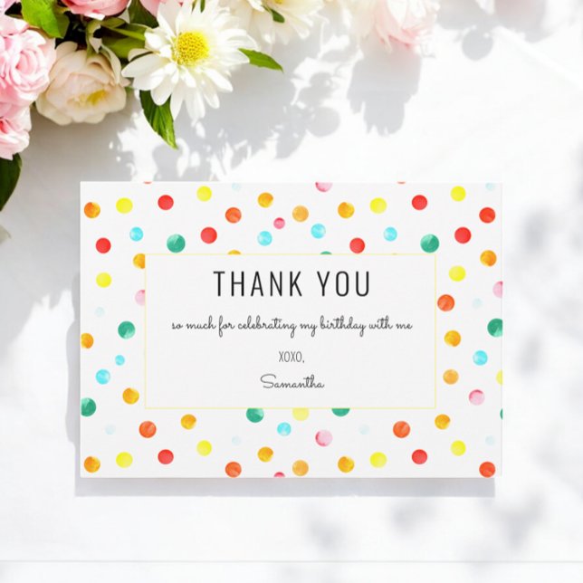 Carte Confetti Merci Anniversaire (Créateur téléchargé)