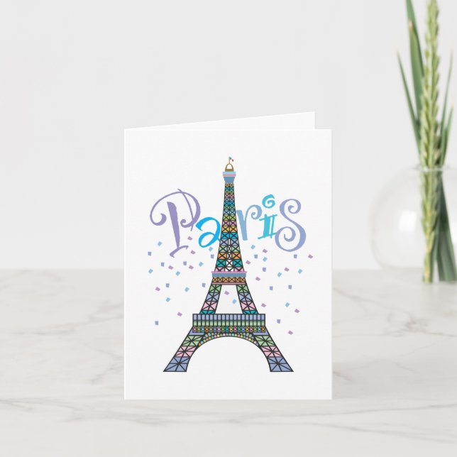 Carte Confetti Tour Eiffel (Devant)