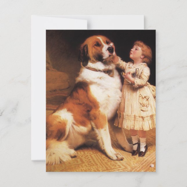 Carte Confiance de Charles Burton Barber, Saint Bernard  (Devant)