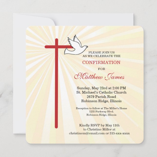 Carte Confirmation des Golden Rays de la colombe masculi (Devant)