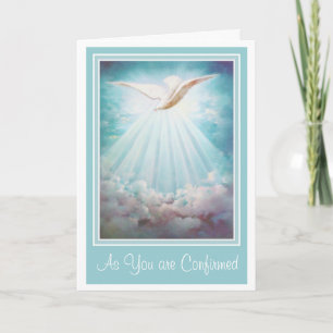 Carte Confirmation Saint-Esprit Nuages Rayons
