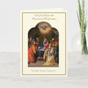Carte Confirmation Saint-Esprit Pentecôte Vierge Marie