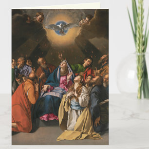 Carte Confirmation Saint-Esprit Vierge Marie Apôtres
