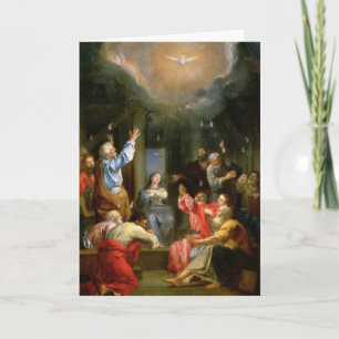 Carte Confirmation Saint-Esprit Vierge Marie Apôtres