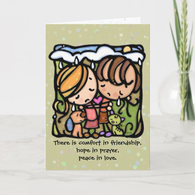 Carte Confort en amitié.Espoir en prière.Paix en amour (Devant)