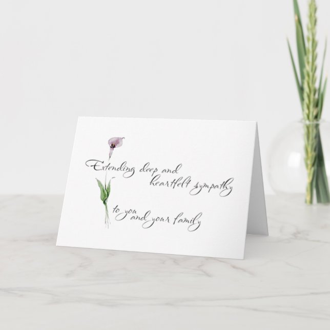 CARTE CONFORT EN VOTRE TEMPS DE "PERTE" **CARTE DE SYMPA (Devant)