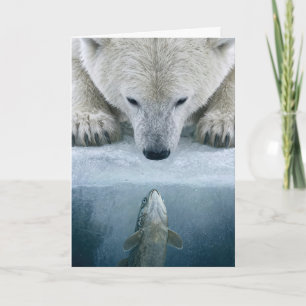 Carte Confrontation entre un ours polaire d'anniversaire