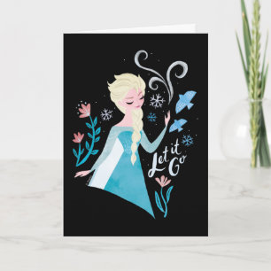 Carte Congelé 2 Aquarelle Elsa "Let It Go"