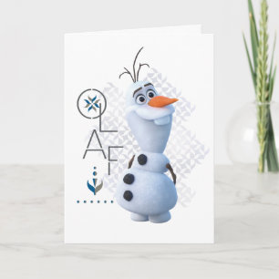 Carte Congelé 2 : Olaf Avec Graphique De Nom Stylisé