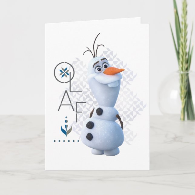 Carte Congelé 2 : Olaf avec nom stylisé Graphique (Devant)